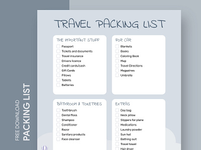 Trip Packing List Free Google Docs Template check checklist doc docs document google journey list packing print printing template templates tour tourism tours travel traveling trip voyage