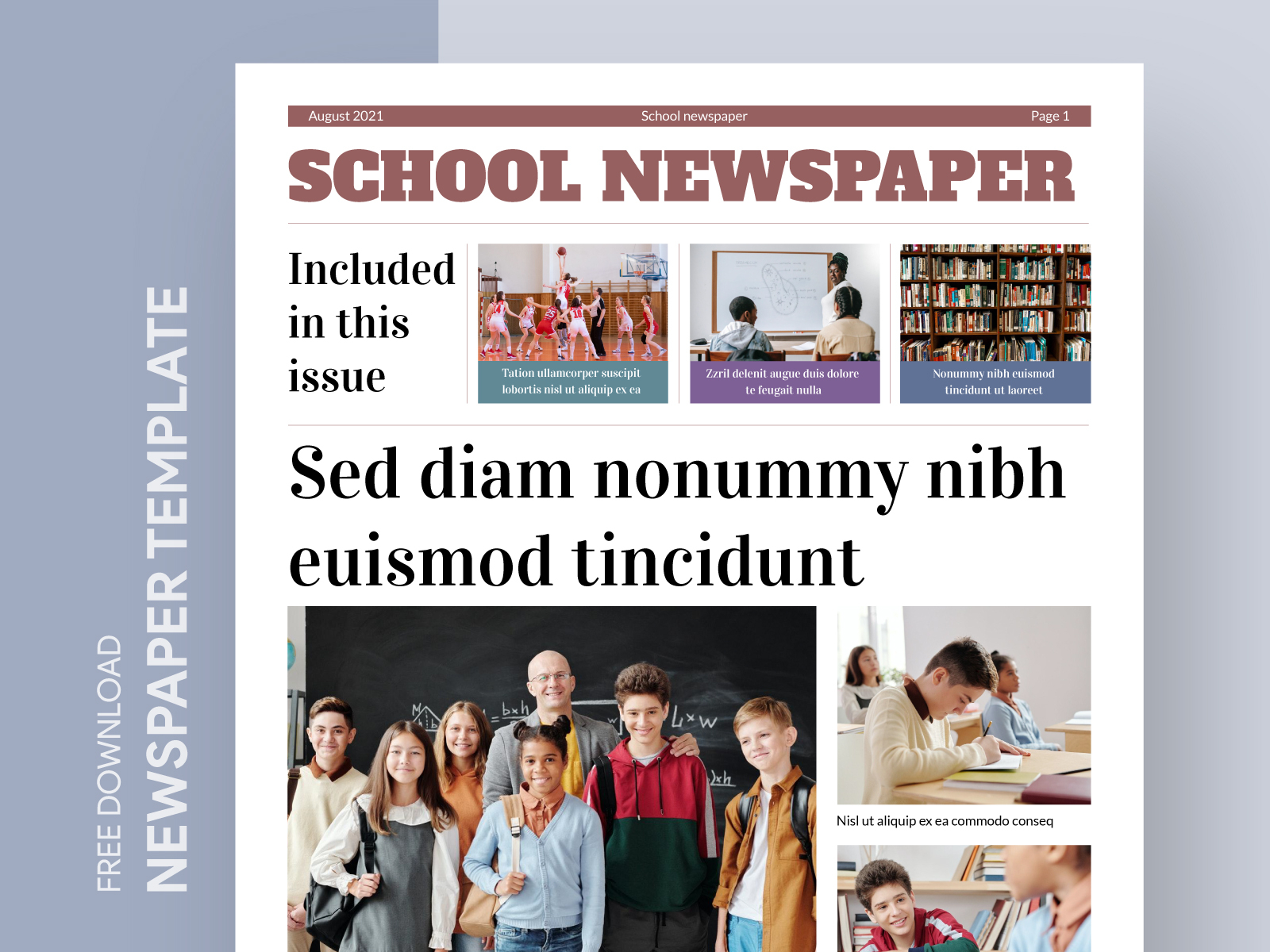 School newspaper. School News.