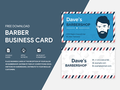 Barber Shop Card Printable Template