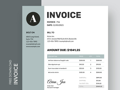 Design Invoice Free Google Docs Template bill business corporate doc docs document google invoice invoices pay payment print printing sales tax template templates