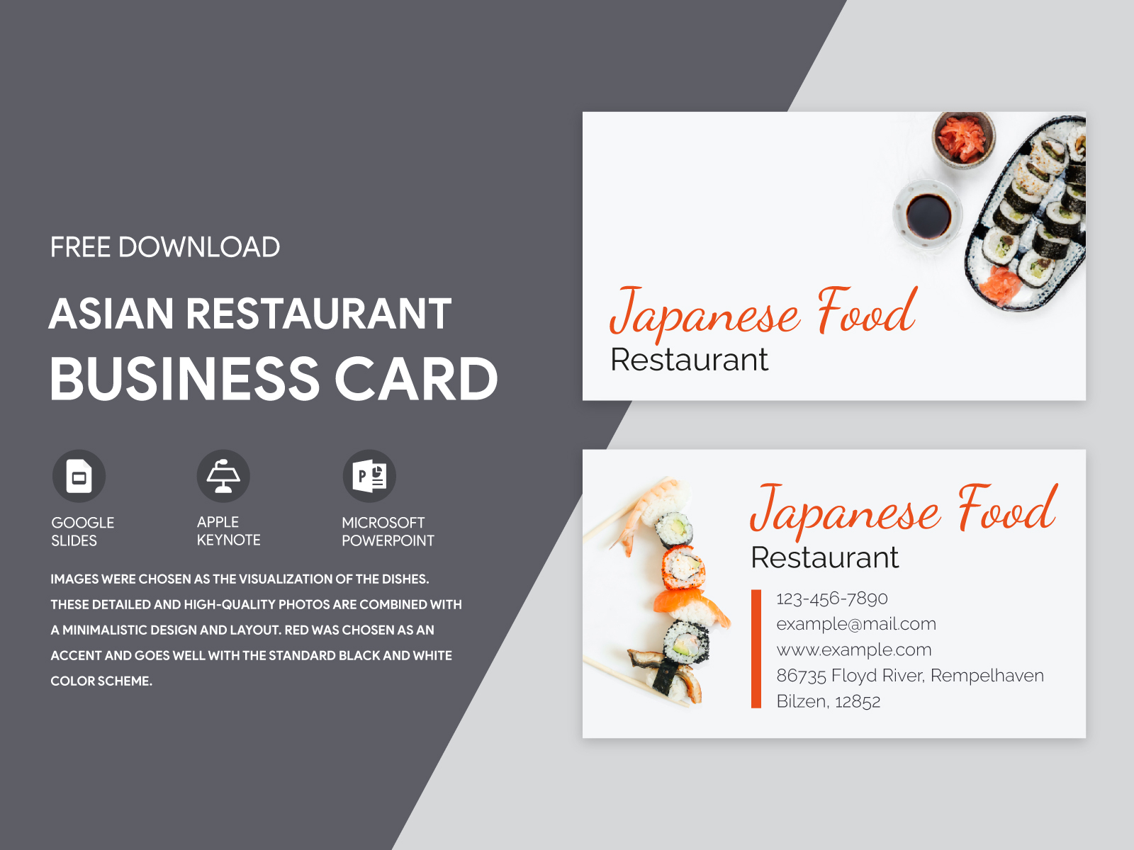 restaurant business cards templates free