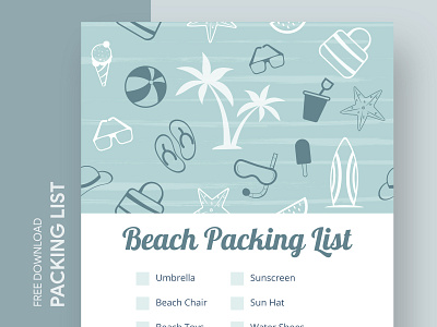 Beach Packing List Free Google Docs Template beach check checklist doc docs document google list packing plage print printing sand solar summer summertime sun template templates