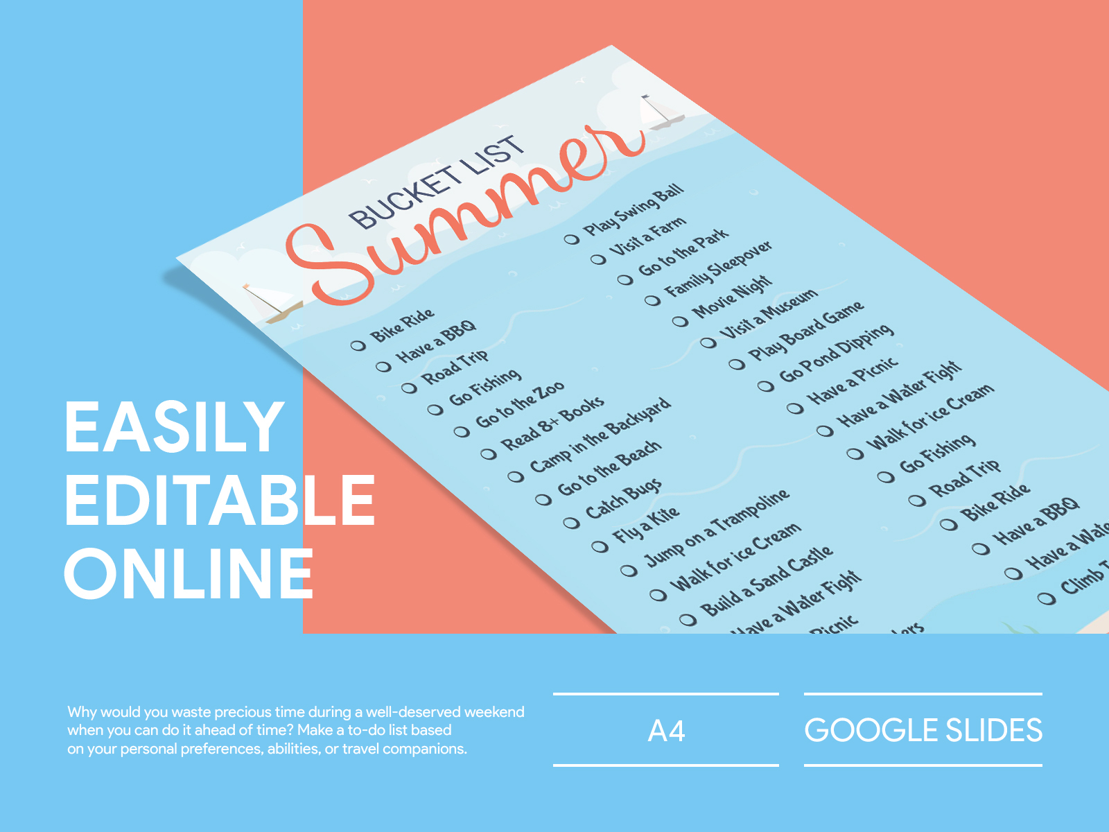 Summer Bucket List For Couples Free Google Docs Template by Free