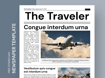 Tourism Newspaper Free Google Docs Template