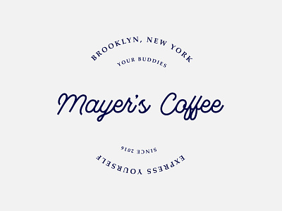 Mayer's Coffee Custom Logotype brand identity branding cafe logo coffe shop logo custom design hand lettering logo typography vector
