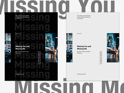 Missing You and Missing Me - an eBook Cover