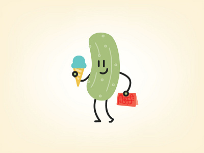 Pickle with Ice Cream doodle ice cream pickle vector why xplane