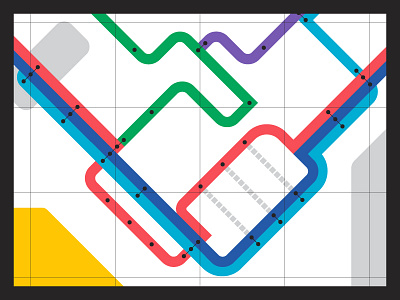 Connections connect handshake map subway train transit