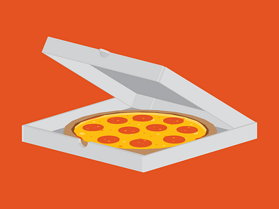 Pizza pepperoni pizza pizza box vector