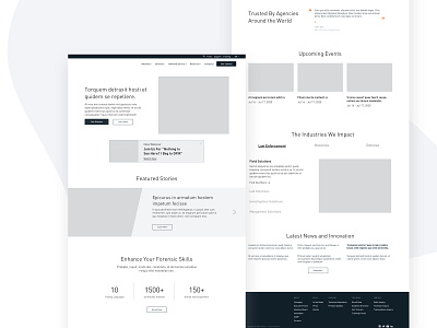 Wireframe in its concept stage