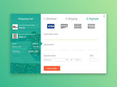 Daily UI - Credit card checkout checkout dailyui design ui userinterface
