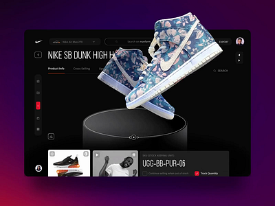 3D Product Visualization - Nike SB Dunk Hawaii 3d after effects animation branding motion motion graphics ui webflow