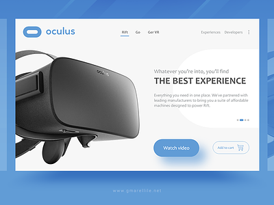 Oculus VR Landing Page best shots best ui ux designer gmarellile mongi ayouni oculus tunisia ui uitrends user experience user interface ux virtual reality