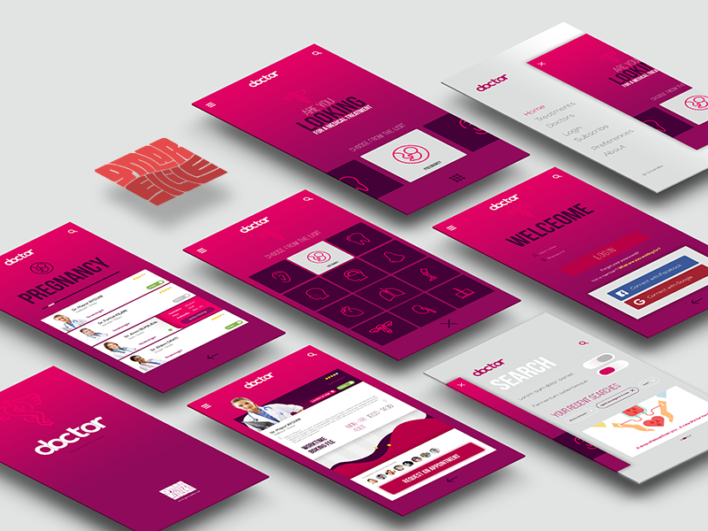 Doctor Mobile App doctor gmarellile mongi ayouni tunisia landing medecine appointment onbording user experience ux ui