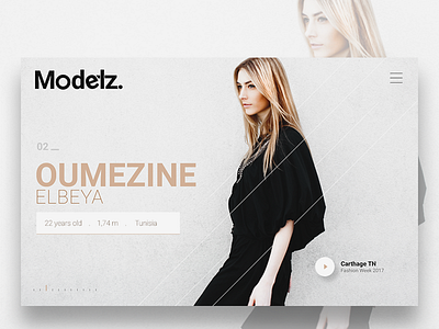 Modelz. Landing Page fashion gmarellile landing page models mongi ayouni tunisia ui user experience user interface ux