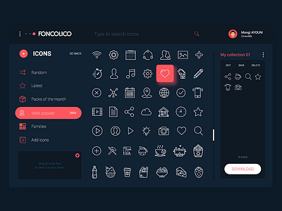 FONCOLICO - Icons Manager colors fonts gmarellile icons tunisia mongi ayouni ui uitrends user experience user interface ux