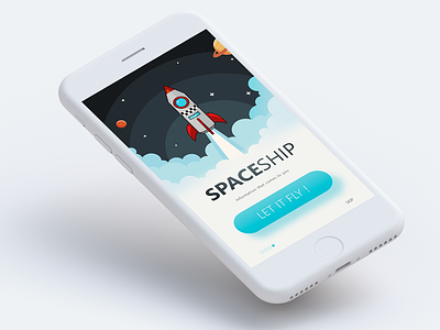 Spaceship Mobile App gmarellile ios mongi ayouni rocket space ship tunisia ui uitrends user experience ux