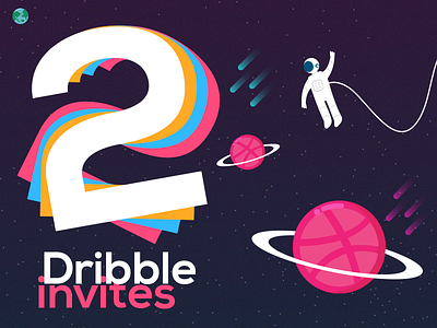 2 Dribbble Invites dribbbleinvites giveaway invitation invite welcome