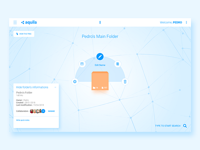 Aquila - 3D Files Navigator blue design design navigation tunisia tunisie ui user experience ux ux design web xd