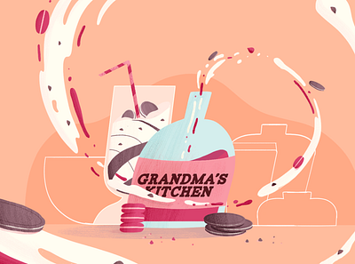Grandma s Kitchen 03 2danimation adobe design illustration illustration for motion ipad photoshop