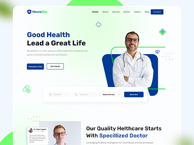 Medical Landing Page medical ui design