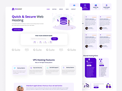 Web Hosting Service landing Page