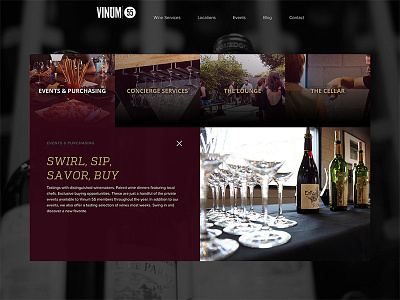 Vinum55.com - Homepage design front end development graphic design ux ux design web web design web development