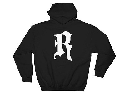 Ruff Contender Hoodie blackletter charity clothing hoodie product design typography