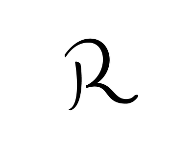 Custom R custom type lettering r script typography