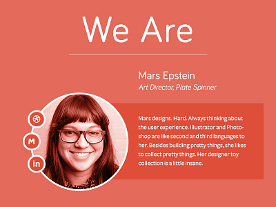 We Make - We Are (Mars) about avatar bio icons red