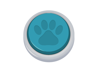 'Pet Button' Logo button logo paw push
