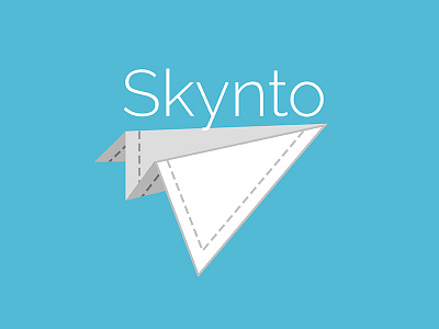 Skynto - WIP Logo branding coupon logo paper plane
