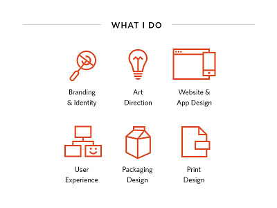 Mars - What I Do branding design direction icons packaging print services uiux