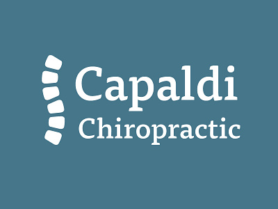 Capaldi Chiropractic blue branding chiropractor indentity logo spine tisa