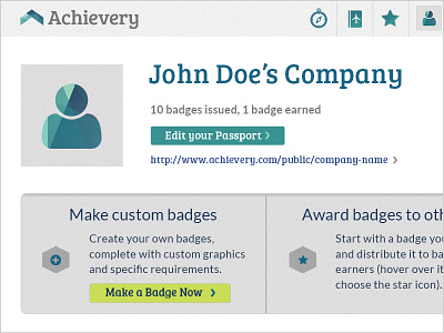 Achievery Profile UI app avatar badge button gui onboarding prism profile ui