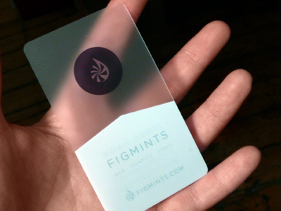 Figmints - Business Card business card figmints identity logo plastic transparent