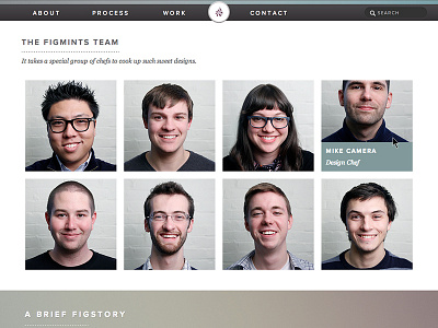 Figmints - Portraits caption figmints photography portraits rollover studio website