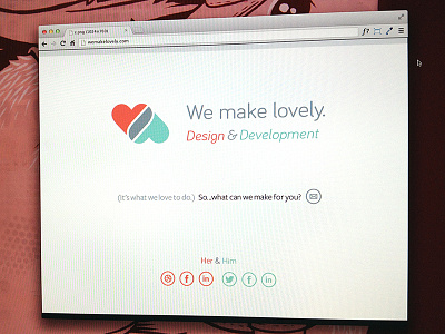 We make lovely. Coming soon. coming soon teaser wemakelovely