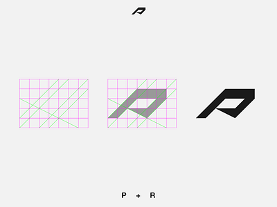 P+R branding concept lettermark logo mark minimal monogram symbol typography