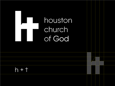 houston chuch of god branding christianity chuch cross god logo mark minimal monogram monogram logo religion symbol