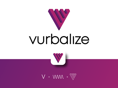 vurbalize app brand brand identity branding data idenity logo logo design mark minimal monogram sound soundwaves symbol tech ui