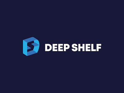 DEEP SHELF app branding d flat logo logo design logodesigner mark monogram s shelves symbol typography ui