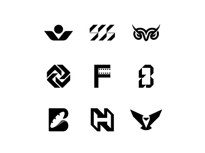 TOP9 animal branding bread film logo mark minimal monogram movie negative space negativespace owl symbol
