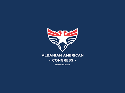 Albanian American Congress albanian american animal bird brand branding congress eagle eagle logo logo logodesigner logomark mark minimal symbol usa