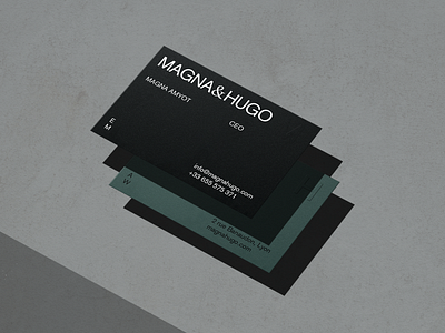 MAGNA&HUGO audit brand branding business card dynamic logo logotype modern stationary visualidentity