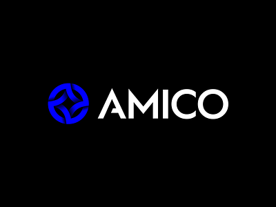 AMICO brand branding color colorful gradient gradient logo icon illustration logo mark metal minimal symbol