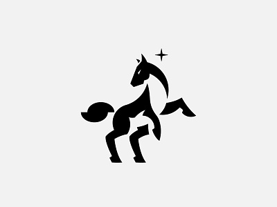 Horse animal brand branding horse icon illustration logo mark minimal star symbol