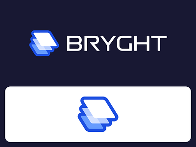 BRYGHT branding colorful crypto cryptocurrency digital gradient icon layers logo mark minimal nft symbol type typography