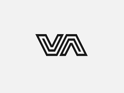 V+A art branding design icon illustration illustrator lettering logo mark minimal symbol typography vector