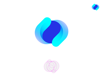 Abstract fusion branding icon illustration logo mark minimal symbol
